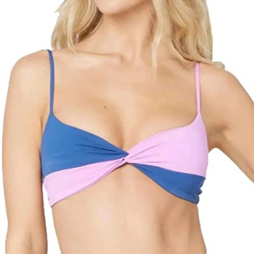 L*Space Ringo Twist Colorblock Bikini Top & Nancy Lee Bottoms, indigo-rosebud - Picture 5 of 16